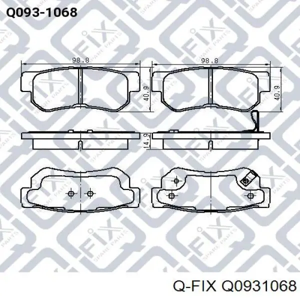 Q093-1068 Q-fix pastillas de freno traseras