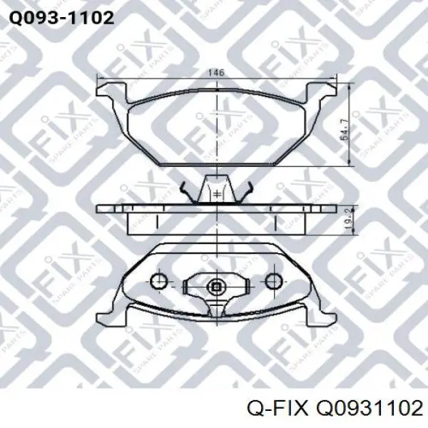 Q0931102 Q-fix pastillas de freno delanteras