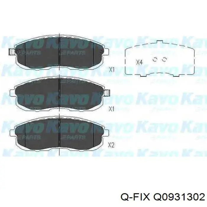 Q0931302 Q-fix pastillas de freno delanteras