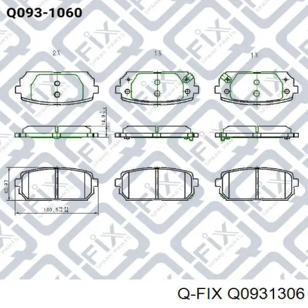 Q0931306 Q-fix pastillas de freno delanteras