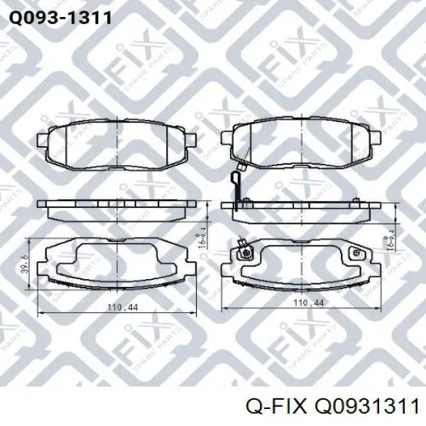 Q0931311 Q-fix pastillas de freno traseras