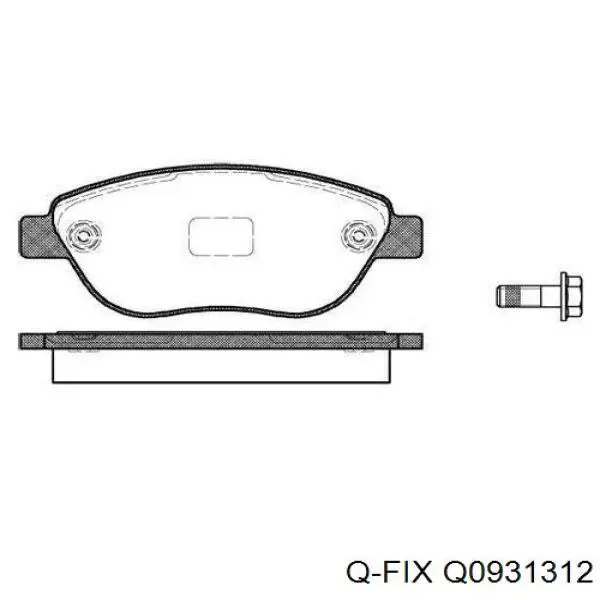 Q0931312 Q-fix pastillas de freno delanteras