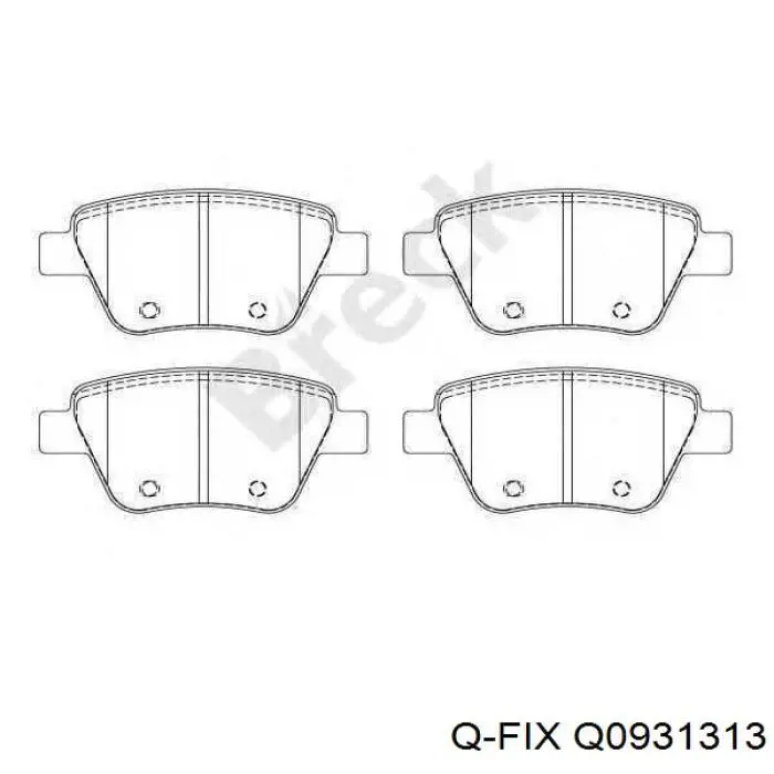 Q0931313 Q-fix Pastillas freno traseras