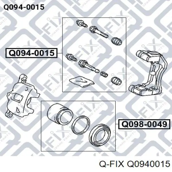 Q0940015 Q-fix juego de reparación, pinza de freno delantero