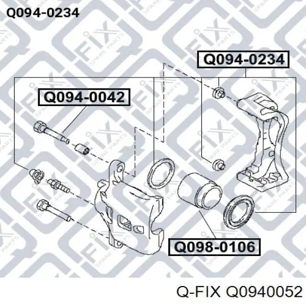 Juego de reparación, pinza de freno delantero Mitsubishi Grandis NAW
