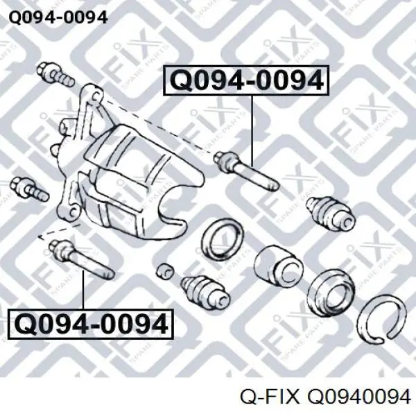 Q0940094 Q-fix pasador guía, pinza del freno delantera, superior