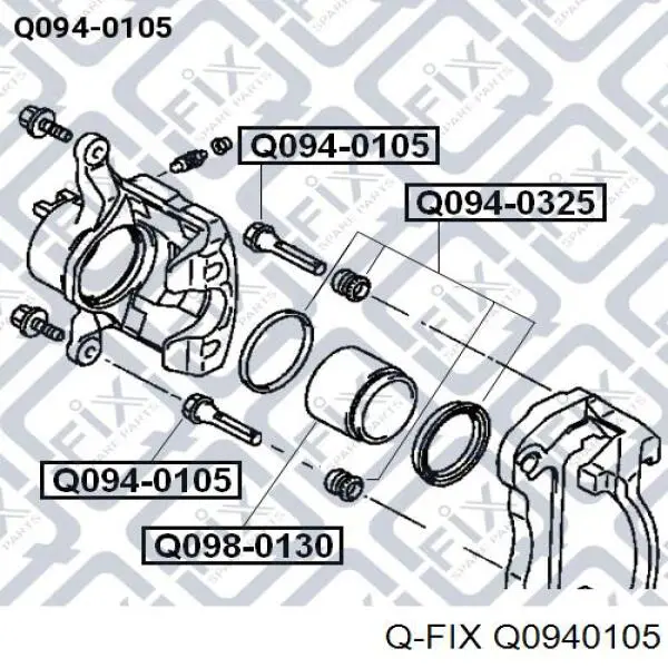 Q0940105 Q-fix guía de la pinza delantera