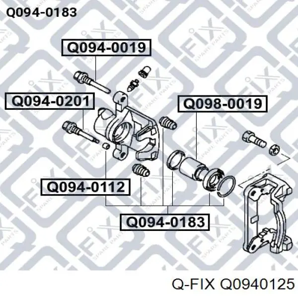 Q0940125 Q-fix Kit de reparación de pinzas