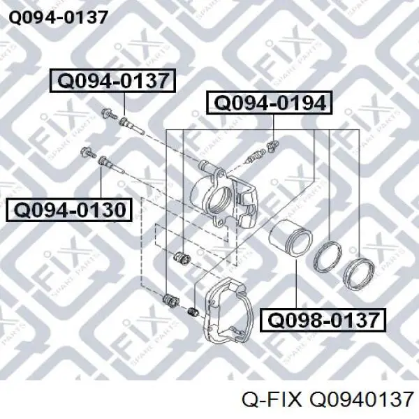 Guía de la pinza de freno delantera Q0940137 Q-fix