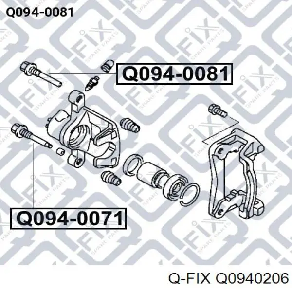 Q0940206 Q-fix guía de la pinza delantera