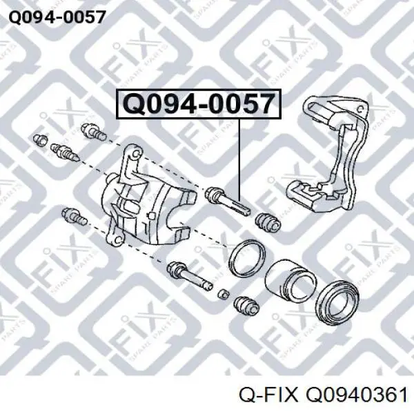 Q0940361 Q-fix pasador guía, pinza del freno delantera, superior