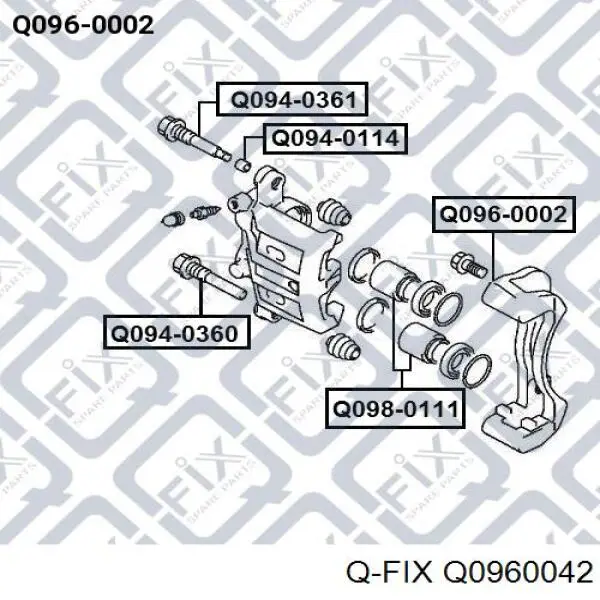 Comprar Q0960042 Q-fix Soporte de la pinza de freno delantera