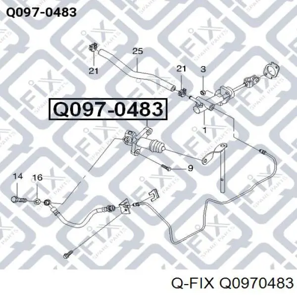 Q097-0483 Q-fix cilindro receptor, embrague