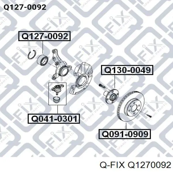 Q1270092 Q-fix cojinete de rueda delantero