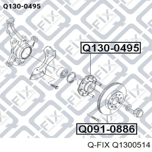 Q1300514 Q-fix cubo de rueda trasero