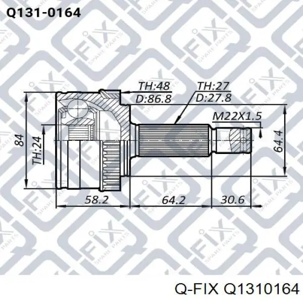 Q1310164 Q-fix junta homocinética exterior delantera