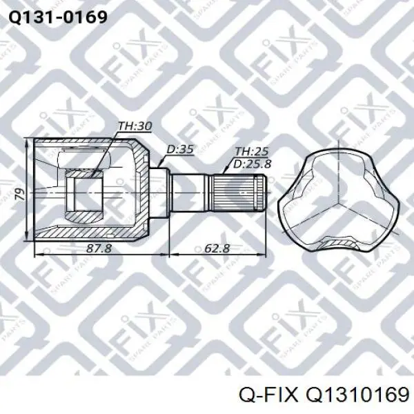 Q1310169 Q-fix junta homocinética interior delantera