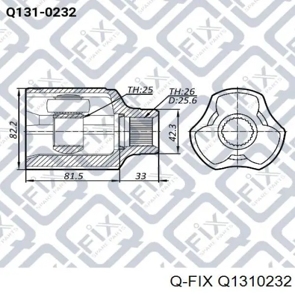 Junta homocinética interna delantera derecha Q-fix Q1310232 precio, desde 59,65 EUR