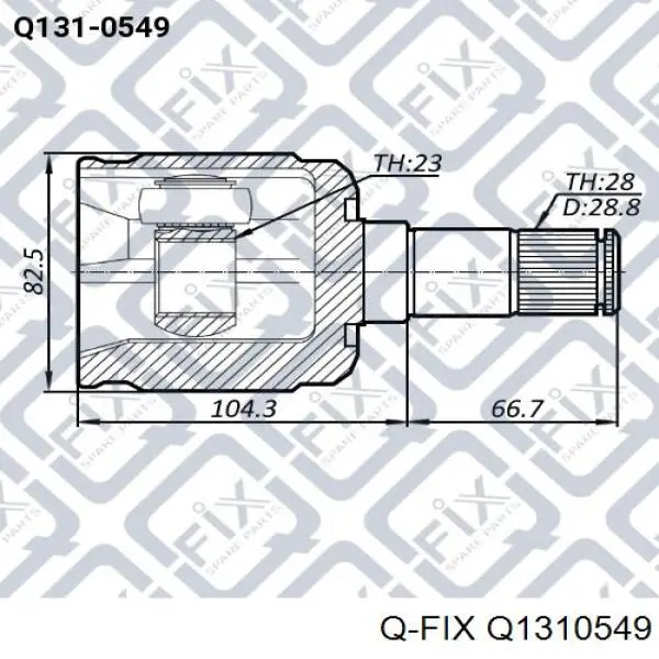 Q1310549 Q-fix junta homocinética interior delantera izquierda