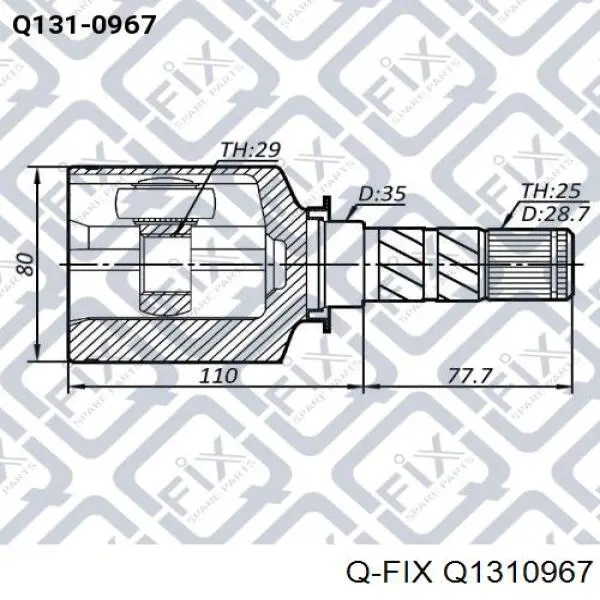 Q1310967 Q-fix Junta homocinética interna delantera