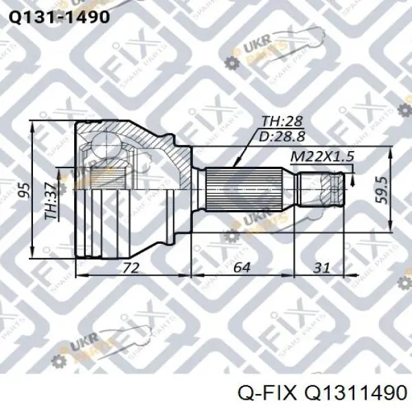 Junta homocinética exterior delantera Q-fix Q1311490 precio, desde 43,32 EUR