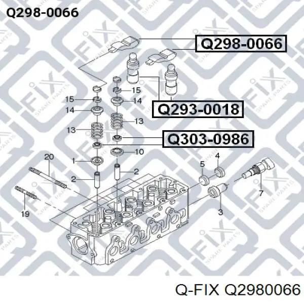 Comprar Q2980066 Q-fix Palanca oscilante, distribución del motor 