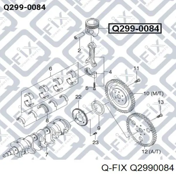 Q2990084 Q-fix pistón con bulón sin anillos, std