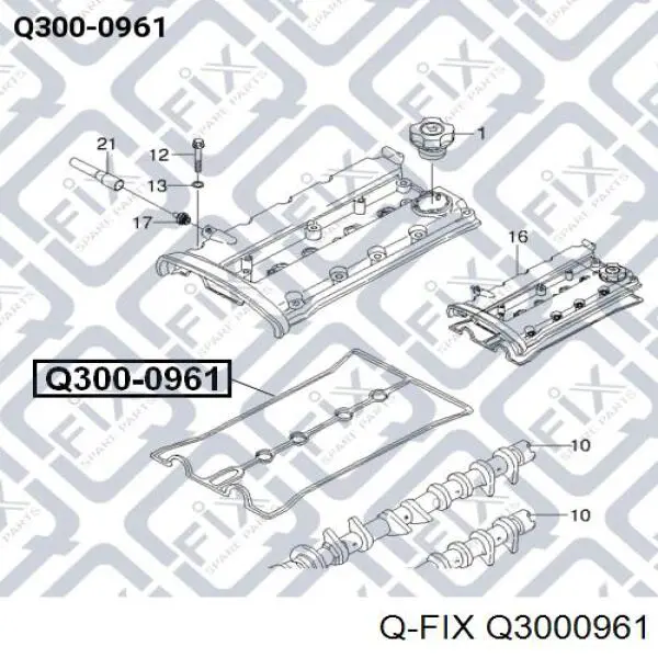 Q300-0961 Q-fix junta de la tapa de válvulas del motor