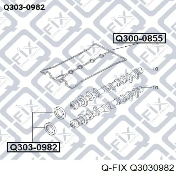 Q303-0982 Q-fix anillo retén, árbol de levas delantero