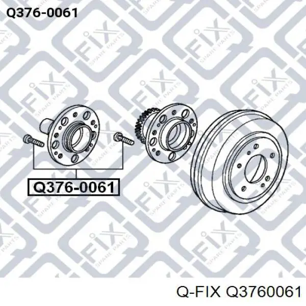 Q3760061 Q-fix espárrago de rueda trasero