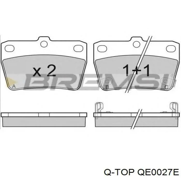 QE0027E Q-top pastillas de freno traseras