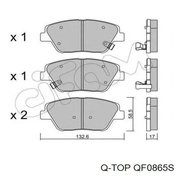 QF0865S Q-top pastillas de freno delanteras