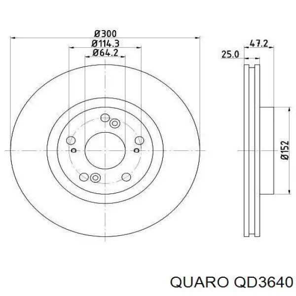 QD3640 Quaro freno de disco delantero