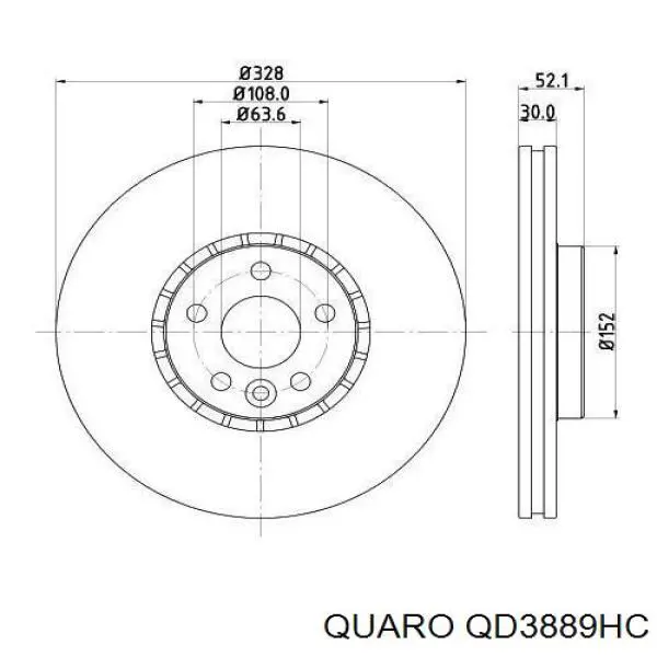 QD3889HC Quaro freno de disco delantero