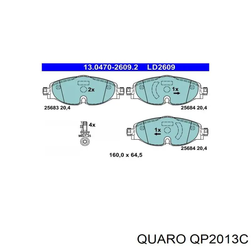 Pastillas de freno delanteras Volkswagen Tiguan 1 5N1, 5N2