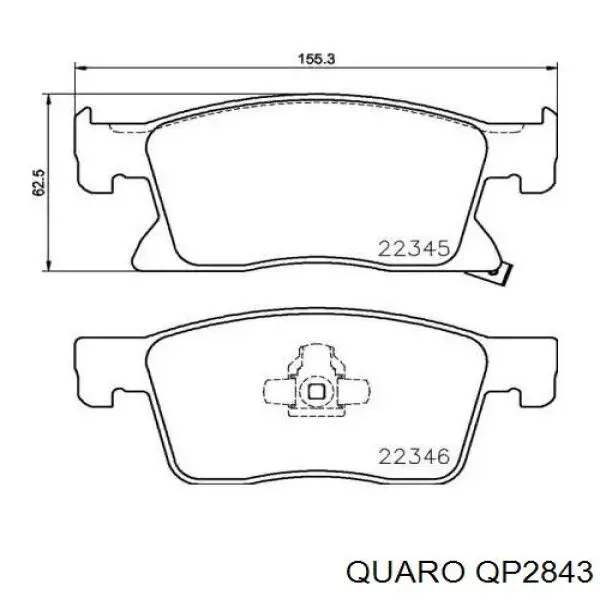 QP2843 Quaro pastillas de freno delanteras