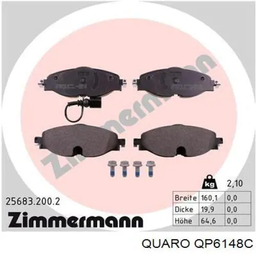 Pastillas de freno delanteras Volkswagen Tiguan 1 5N1, 5N2