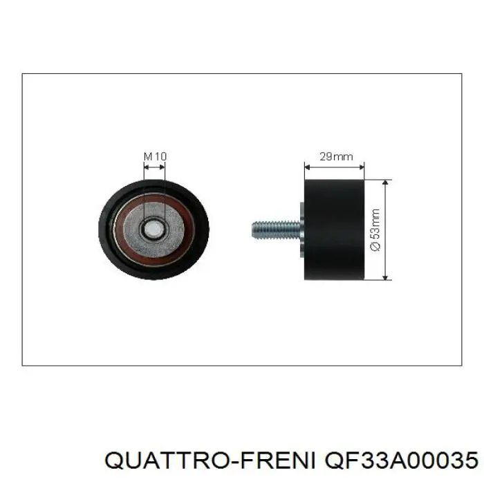 QF33A00035 Quattro Freni tensor de correa, correa poli v