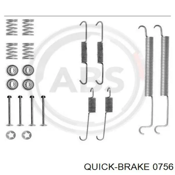 0756 Quick Brake kit de montaje, zapatas de freno traseras