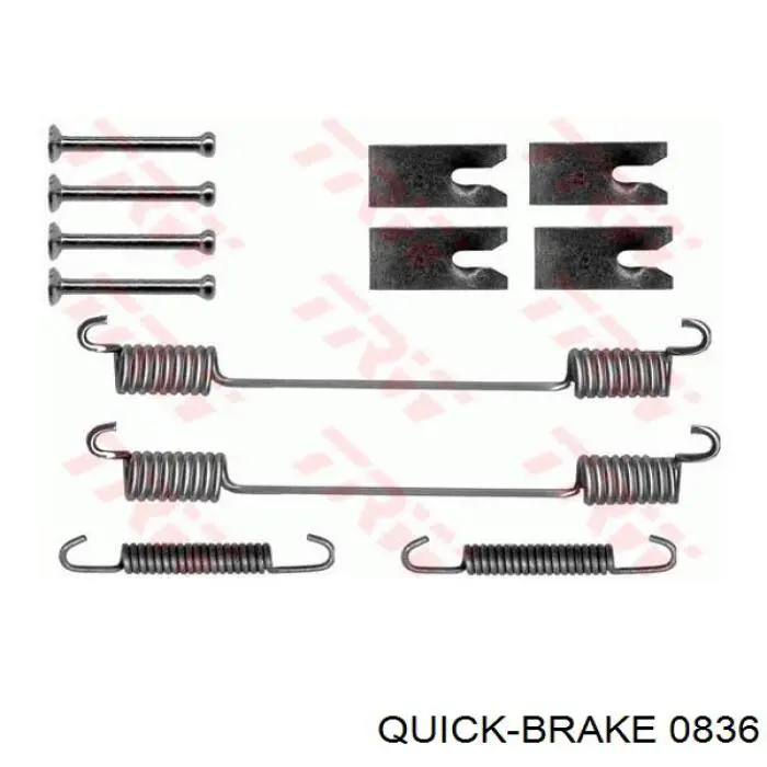 0836 Quick Brake kit de montaje, zapatas de freno traseras