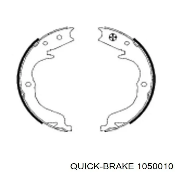 Kit de montaje de zapatas de freno traseras 1050010 Quick Brake