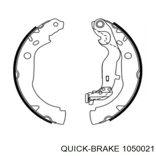 Kit de montaje de zapatas de freno traseras 1050021 Quick Brake