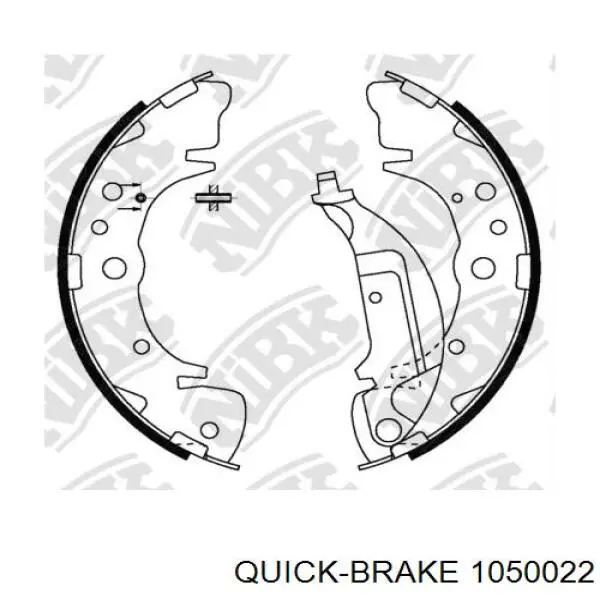 105-0022 Quick Brake kit de montaje, zapatas de freno traseras