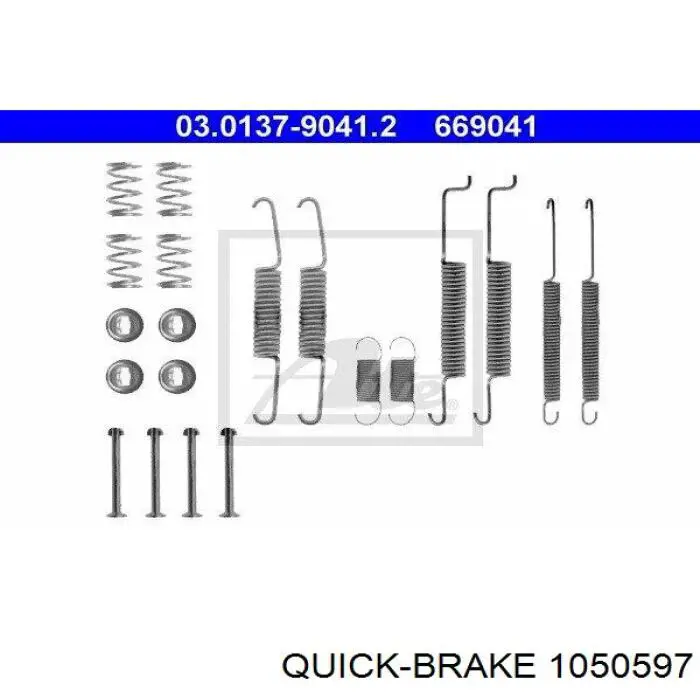 105-0597 Quick Brake kit de montaje, zapatas de freno traseras