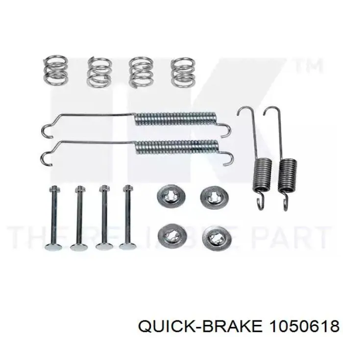 105-0618 Quick Brake kit de montaje, zapatas de freno traseras