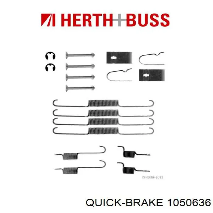 Juego de reparación de pastillas de freno 1050636 Quick Brake