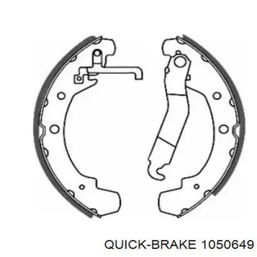 1050649 Quick Brake kit de montaje, zapatas de freno traseras