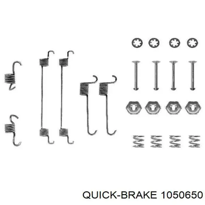 105-0650 Quick Brake kit de montaje, zapatas de freno traseras