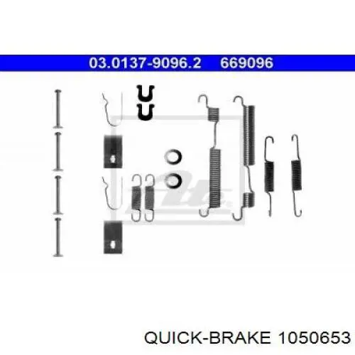 105-0653 Quick Brake juego de reparación, pastillas de frenos