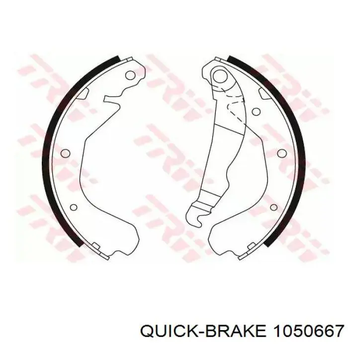 Juego de montaje, zapatas de freno traseras Quick Brake 1050667